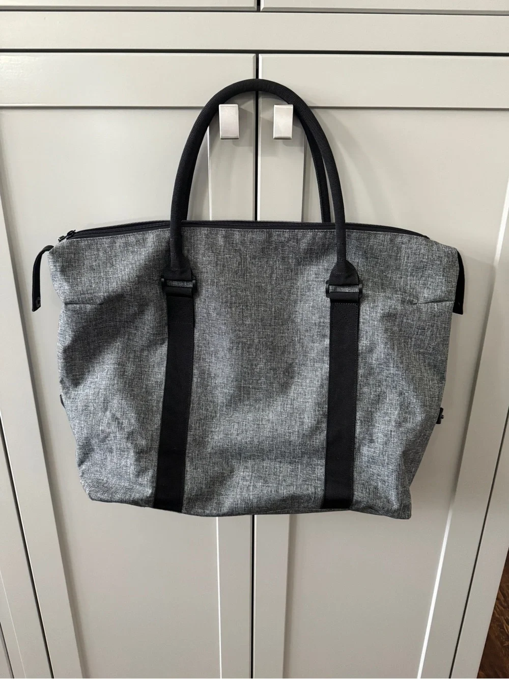 Herschel Supply Company Grey Weekender Tote with Black Straps